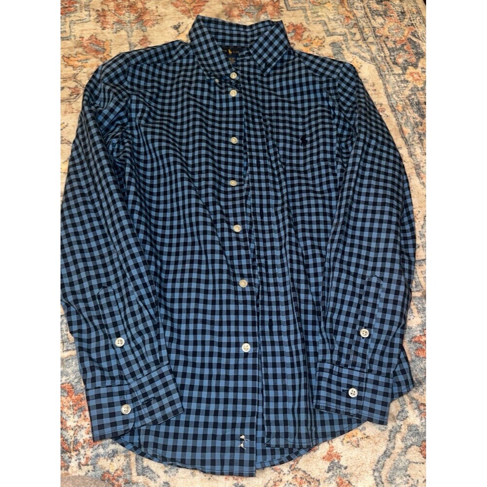 Ralph Lauren blue boys button up shirt